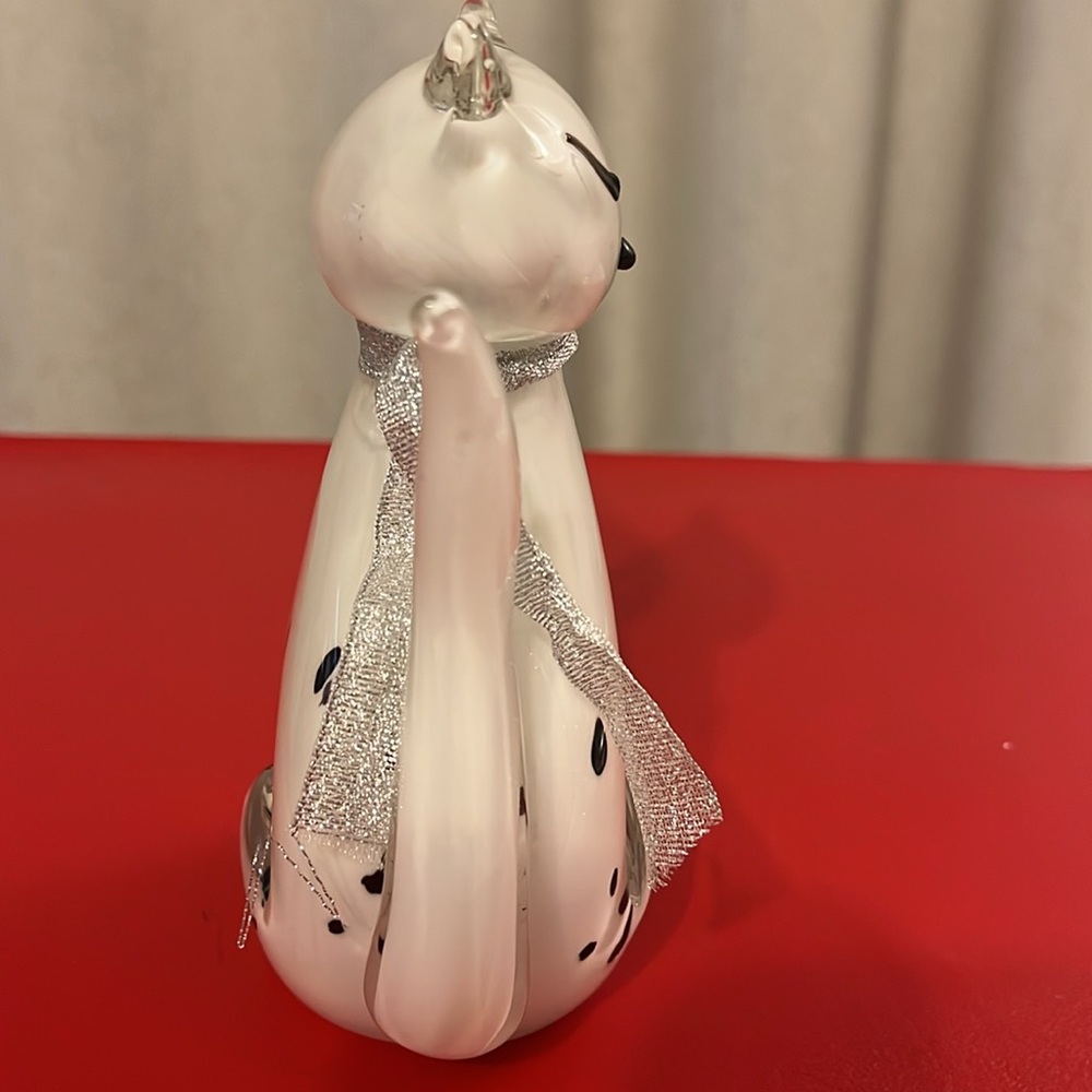 Vintage Murano  Cat Figurine - White and Black - Picture 4 of 5